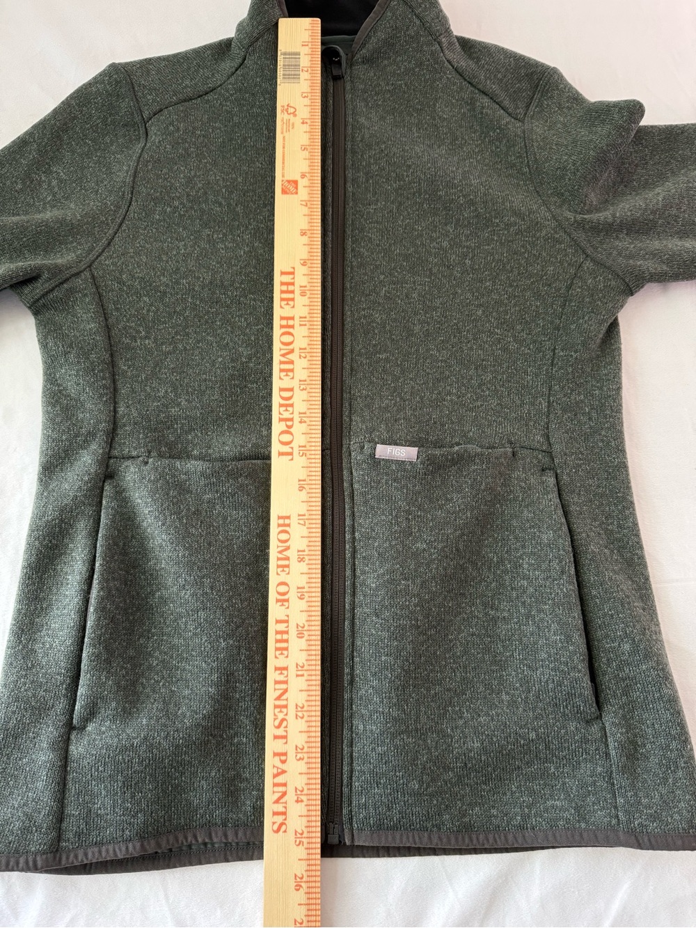 Figs Men's Forest Green Full-Zip Sweater Jacket - Picture 12 of 14